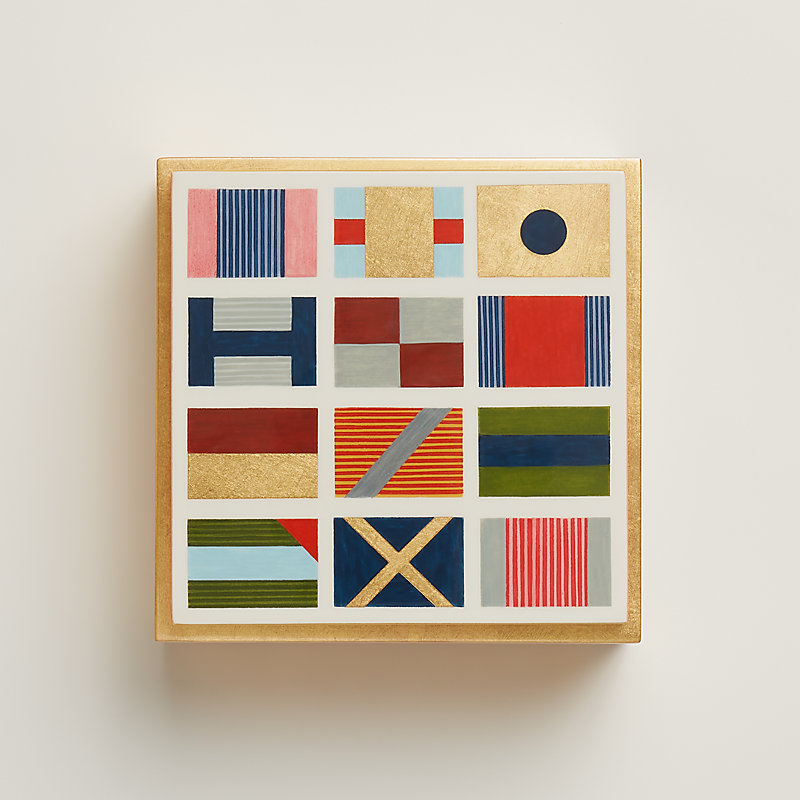 Theoreme Hippique Graphique box, small model - Yellow | Hermès USA